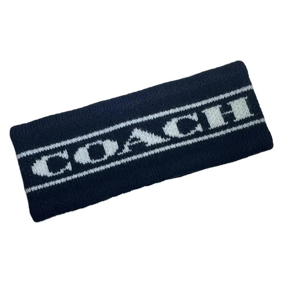 Auth COACH - Black Cream Acryl Wool Polyester Other Jewellery - Picture 1 of 3